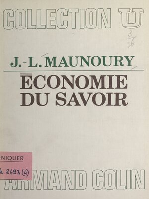 cover image of Économie du savoir